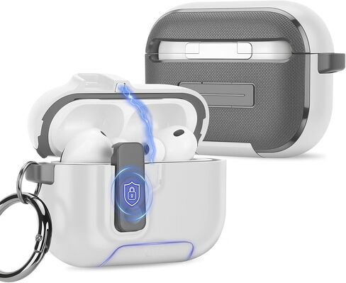 Anlinser متوافق مع حافظة AirPods Pro 3 مع حامل الهاتف، تصميم مناسب بدقة للغطاء الثالث لـ Apple AirPods Pro (أخضر جيشي) in Kuwait
