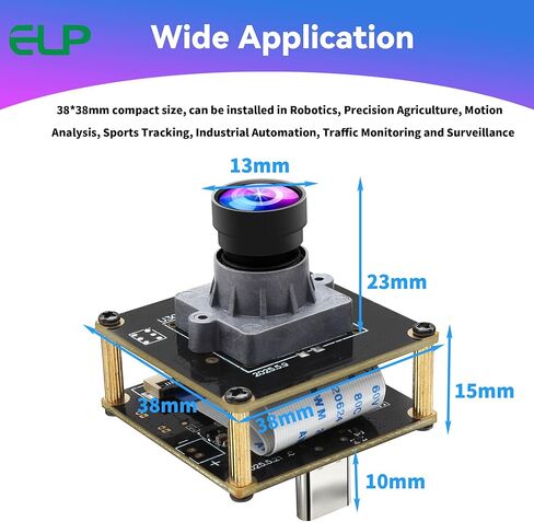وحدة كاميرا USB3.0 عالية السرعة ELP، 1080P/230 إطارًا في الثانية، 4K/60 إطارًا في الثانية، 12 ميجابكسل/30 إطارًا في الثانية، كاميرات Mini UVC USB3.0/2.0 Lightburn لنظام التشغيل Windows، Linux، Mac، Pi، زاوية واسعة 88 درجة (ارتفاع) لوحة كاميرا ويب IMX577 ل in Kuwait