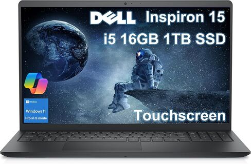 Dell Inspiron 15 Touchscreen Laptop (15.6" FHD LED, Intel 10-Core i5-1334U (> i7-1255U), 16GB RAM, 512GB SSD) for Business & Home, Fast Charge, Inspiron 3000 3530, Webcam, Win 11 Pro in S w/ Copilot in Kuwait