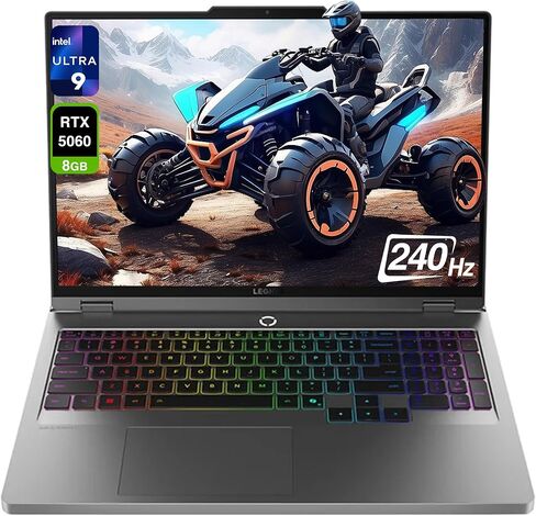 لاب توب لينوفو ليجن 5i للالعاب، انتل الترا 9-275HX، ذاكرة وصول عشوائي DDR5 سعة 32 جيجا، 1 تيرابايت PCIe SSD، شاشة WQXGA 16 بوصة (2560x1600)، نفيديا جي فورس RTX 5060، لوحة مفاتيح بإضاءة خلفية RGB 24 منطقة، W11 Home، رمادي in Kuwait