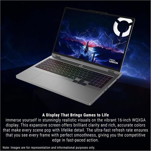 لاب توب لينوفو ليجن 5i للالعاب، انتل الترا 9-275HX، ذاكرة وصول عشوائي DDR5 سعة 32 جيجا، 1 تيرابايت PCIe SSD، شاشة WQXGA 16 بوصة (2560x1600)، نفيديا جي فورس RTX 5060، لوحة مفاتيح بإضاءة خلفية RGB 24 منطقة، W11 Home، رمادي in Kuwait