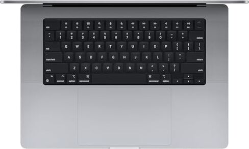 2021 Apple MacBook Pro مع شريحة Apple M1 Pro (16 بوصة، وذاكرة وصول عشوائي 32 جيجابايت، وتخزين SSD سعة 1 تيرابايت) رمادي غامق (تم تجديد Premium) in Kuwait