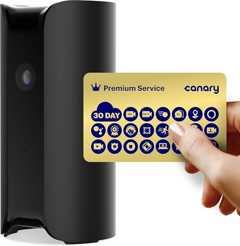 كاميرا مراقبة منزلية داخلية Canary Pro + خدمة مميزة لمدة عام متضمنة. واي فاي 24/7 شاهد البث المباشر، تسجيل سحابي لمدة 30 يومًا، تنبيهات ذكية، صفارة إنذار، مراقبة المناخ، محادثة ثنائية الاتجاه، رؤية ليلية والمزيد من الميزات الذكية in Kuwait
