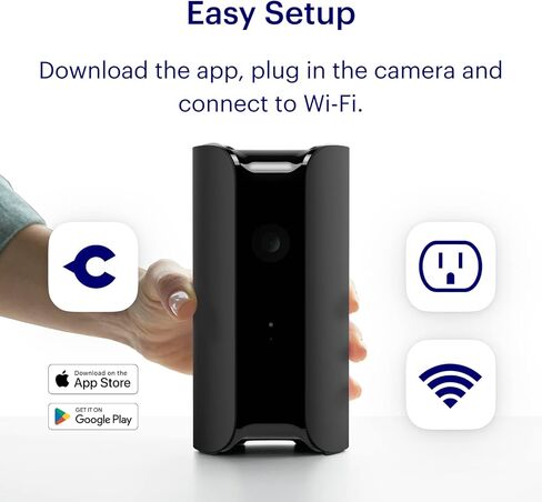 كاميرا مراقبة منزلية داخلية Canary Pro + خدمة مميزة لمدة عام متضمنة. واي فاي 24/7 شاهد البث المباشر، تسجيل سحابي لمدة 30 يومًا، تنبيهات ذكية، صفارة إنذار، مراقبة المناخ، محادثة ثنائية الاتجاه، رؤية ليلية والمزيد من الميزات الذكية in Kuwait