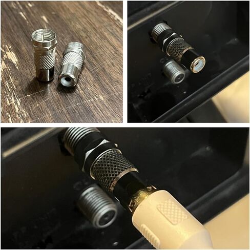 محول محوري RCA إلى F-Type مكون من قطعتين، محول محوري RCA أنثى إلى F-Plug ذكر RF لنظام ألعاب Atari 2600/7800 Sega/Coleco/Commodore in Kuwait