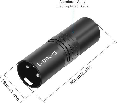 XLR Male to Male Audio Adapter, Black Shell Secure Locking Coupling Connector, 3-Pin Lossless Signal Transmission, Durable XLR Extender for Studio & Stage Equipment Cable Adapter 3-Pack in Kuwait