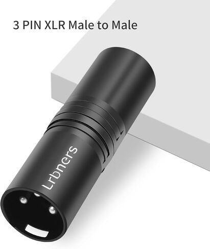 XLR Male to Male Audio Adapter, Black Shell Secure Locking Coupling Connector, 3-Pin Lossless Signal Transmission, Durable XLR Extender for Studio & Stage Equipment Cable Adapter 3-Pack in Kuwait