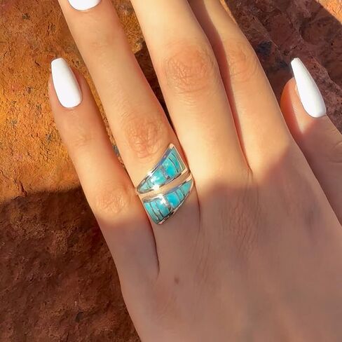 Turquoise Ring Sterling Silver (PICK COLOR) in Saudi Arabia