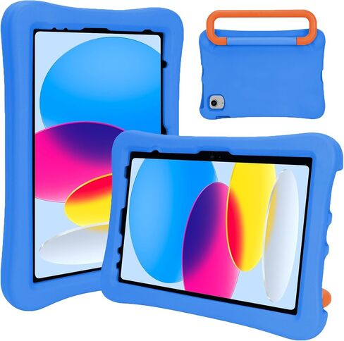 حافظة أطفال لجهاز iPad الجديد الجيل الحادي عشر (A16) 11 بوصة 2025 والجيل العاشر 10.9 بوصة 2022 & Air 11 بوصة 2025/2024 & Air 5th/4th Gen & Pro 11، غطاء متين مقاوم للصدمات مع حامل قلم رصاص ومقبض. وردي in Kuwait