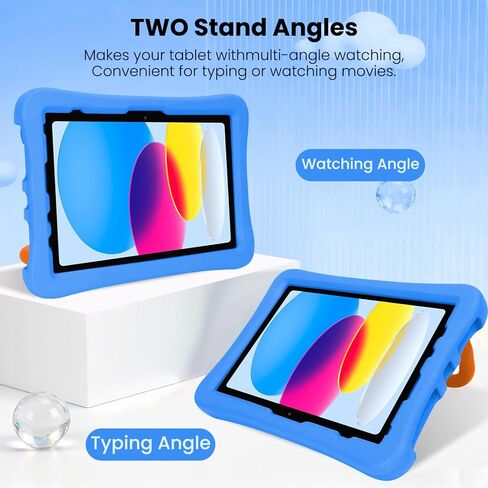 حافظة أطفال لجهاز iPad الجديد الجيل الحادي عشر (A16) 11 بوصة 2025 والجيل العاشر 10.9 بوصة 2022 & Air 11 بوصة 2025/2024 & Air 5th/4th Gen & Pro 11، غطاء متين مقاوم للصدمات مع حامل قلم رصاص ومقبض. وردي in Kuwait