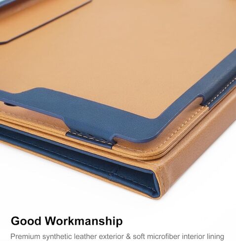 DAORANGE لجهاز iPad 9th / 8th / 7th Generation Case 10.2 بوصة موديل 2021/2020/2019، غطاء فوليو من جلد البولي يوريثان مع حامل أقلام رصاص، نوم/تنبيه تلقائي وزوايا متعددة لجهاز iPad 9/8/7 (أزرق داكن) in Kuwait