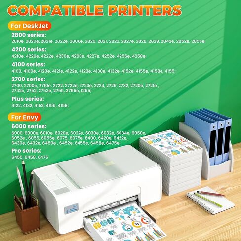 خراطيش حبر 67XL باللون الأسود/اللون متوافقة مع HP 67XL 67 لاستبدال DeskJet 2855e 2800e 2852e 2755e 4255e 2827e 4200e 2700 2700e Envy 6055e 6000 6455e Printer (عبوتان) in Kuwait