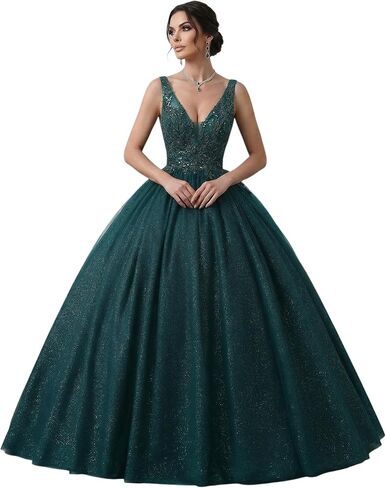 Engerla Women's Beading Sweetheart Ball Gown Tulle Layed Long Quinceanera Dress in Saudi Arabia