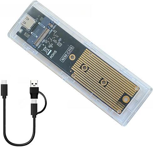 Transparent External Enclosure for M.2 NVME Ssds with USB Type C and 10Gbps PCI-E Connection in Kuwait