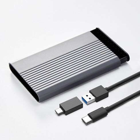 2.5 Inch SATA to USB External Hard Drive Enclosure, USB Type-C/Type-A to Sata Compatible for 2.5 Inch 7mm 9.5mm HDD SSD Max 8TB Support UASP in Kuwait