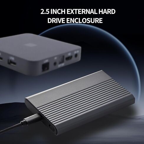 2.5 Inch SATA to USB External Hard Drive Enclosure, USB Type-C/Type-A to Sata Compatible for 2.5 Inch 7mm 9.5mm HDD SSD Max 8TB Support UASP in Kuwait