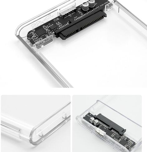 حاوية محرك الأقراص الصلبة الخارجية USB 3.0 مقاس 2.5 بوصة SATA III، تصميم واضح خالٍ من الأدوات لمحرك الأقراص الصلبة SSD متوافق مع دعم WD Toshiba Samsung PS4 UASP in Kuwait