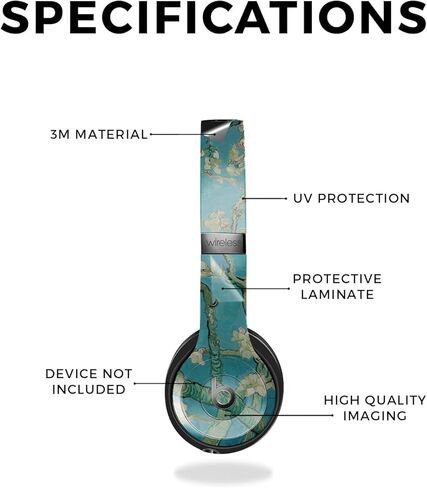 Skin Compatible with Beats Solo 4 - Almond Blossom - Premium 3M Vinyl Protective Wrap Decal Cover - Easy to Apply | Crafted in The USA by MightySkins in Kuwait