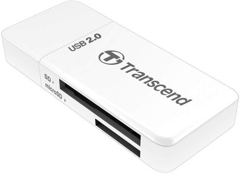 قارئ بطاقة ذاكرة فلاش ترانسيند P5 9 في 1 USB 2.0 TS-RDP5W (أبيض) in Kuwait