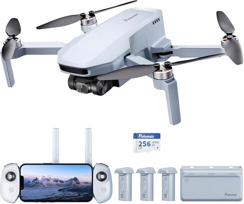 مجموعة Potensic ATOM SE Fly More Combo مع بطاقة ذاكرة Potensic سعة 256 جيجابايت in Kuwait