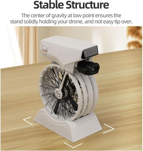2-in-1 Support Base Desktop Display Stand, Stable & Versatile Drone Stand - For DJI FLIP Drones, Grey in Kuwait