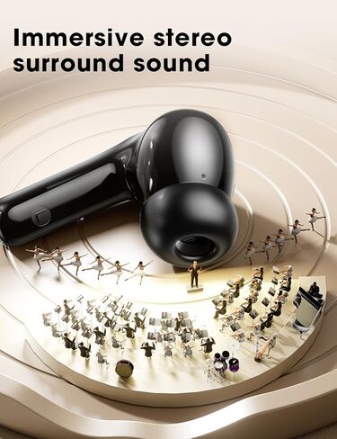 Wireless Earbuds Deep Bass Sound Ear Buds, Bluetooth 5.3 Headphones 48H Playtime, LED Display Earphones with Mic, IPX7 Waterproof Lightweight in-Ear Buds, Touch Control for iPhone Laptop SilverPurple in Kuwait