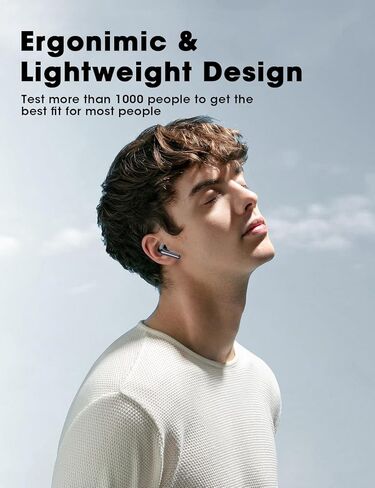Wireless Earbuds Deep Bass Sound Ear Buds, Bluetooth 5.3 Headphones 48H Playtime, LED Display Earphones with Mic, IPX7 Waterproof Lightweight in-Ear Buds, Touch Control for iPhone Laptop SilverPurple in Kuwait