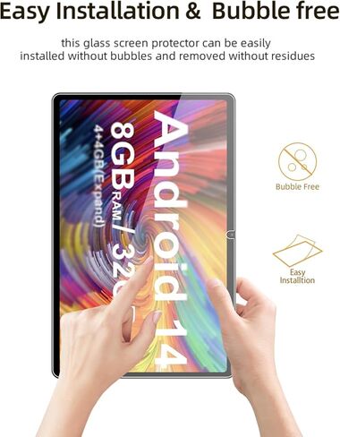 واقي شاشة لجهاز HOTTABLET Q8 PRO اللوحي مقاس 7 بوصات Android 14.0، طبقة من الزجاج المقوى المقاوم للخدش عالي الدقة لجهاز HOTTABLET Q8 PRO للحماية من السقوط، حساس للمس، مضاد لبصمات الأصابع، عبوة من قطعتين. in Kuwait
