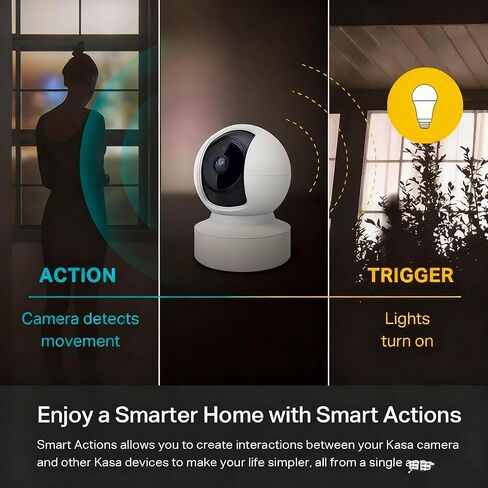 Indoor Pan/Tilt Smart Security Camera, 1080p HD Dog-Camera,2.4GHz with Night Vision,Motion Detection for Baby and Pet Monitor, Cloud & SD Card Storage, Compatible with Alexa& Google Home, White in Kuwait