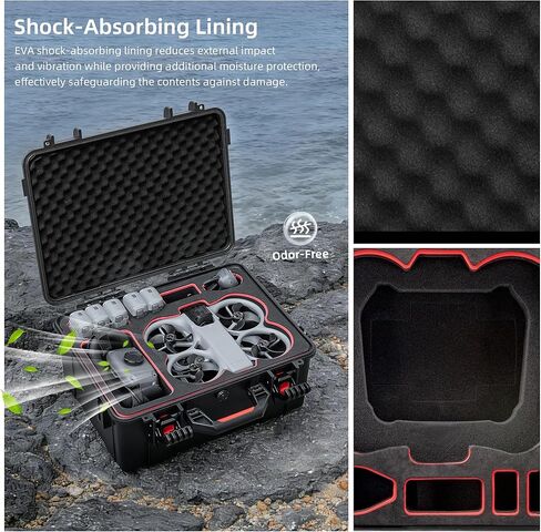 حقيبة حمل صلبة مقاومة للماء من Coyktonty لجهاز DJI Avata 360 Motion Fly More، نظارات متوافقة مع وحدة التحكم N3/RC Motion 3/RC 2 (الجراب فقط) in Kuwait
