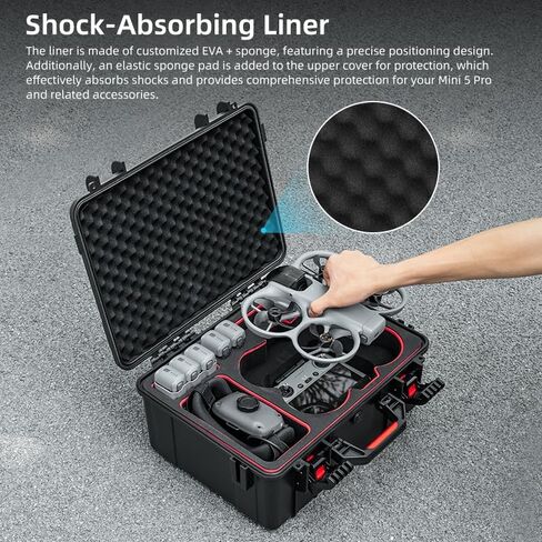 حقيبة حمل صلبة مقاومة للماء من Coyktonty لجهاز DJI Avata 360 Motion Fly More، نظارات متوافقة مع وحدة التحكم N3/RC Motion 3/RC 2 (الجراب فقط) in Kuwait