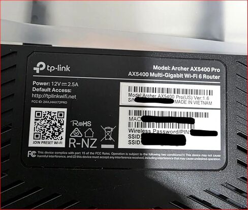 TP-Link Archer AX5400 PRO - AX5400 WiFi 6 ثنائي النطاق GIGABIT راوتر لاسلكي مع 2.5 جيجابايت POR in Kuwait