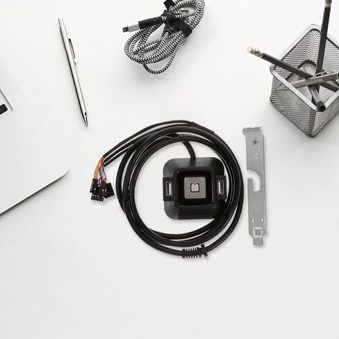 وصلة زر الطاقة Angoily، منافذ USB مزدوجة وصوت للوحة الأم للكمبيوتر المكتبي، تصميم سهل للمنزل والمكتب Ktv والمزيد in Kuwait