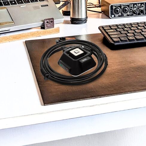 وصلة زر الطاقة Angoily، منافذ USB مزدوجة وصوت للوحة الأم للكمبيوتر المكتبي، تصميم سهل للمنزل والمكتب Ktv والمزيد in Kuwait