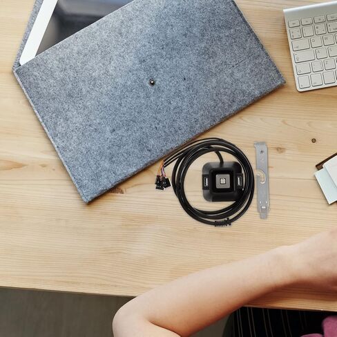 وصلة زر الطاقة Angoily، منافذ USB مزدوجة وصوت للوحة الأم للكمبيوتر المكتبي، تصميم سهل للمنزل والمكتب Ktv والمزيد in Kuwait