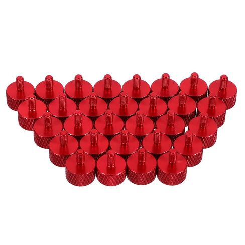 30pcs M3x6 Wine Red Computer Case Thumbscrews Hand-Twisted Knurled Thumb Screw Knobs for Desktop PC and Server Cabinet Installation in Kuwait