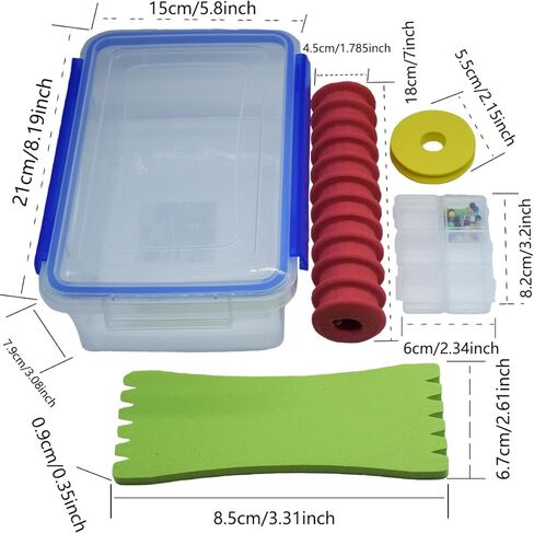 3 Pack 11-Slot Fishing Line Storage Holder for Storing Lines Winding Board Rigs Holder Leader with Tackle Box - EVA Material - Clear Storage Box in Kuwait