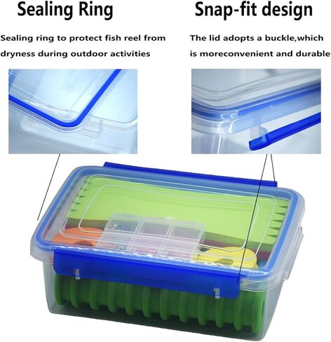 3 Pack 11-Slot Fishing Line Storage Holder for Storing Lines Winding Board Rigs Holder Leader with Tackle Box - EVA Material - Clear Storage Box in Kuwait