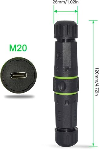 Single Port 10Gpbs USB C Ethernet Connectors Female to Female IP68 Shielded Adapter for Outdoor Networking Wire Connector in Kuwait