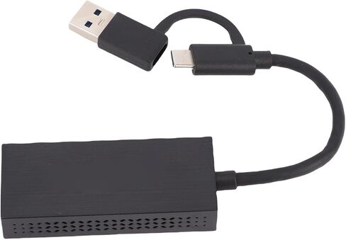 2.5Gbps USB Ethernet Adapter, USB C to Ethernet Adapters, Dual C A to RJ45 Network Converter with LED Indicator, Ideal for Computer Devices in Kuwait