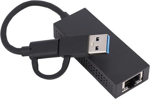 2.5Gbps USB Ethernet Adapter, USB C to Ethernet Adapters, Dual C A to RJ45 Network Converter with LED Indicator, Ideal for Computer Devices in Kuwait