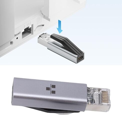 محول GOWENIC USB C إلى Ethernet، محول RJ45 ذكر 1000 ميجابت في الثانية إلى USB C أنثى، ذكر إيثرنت أنثى، دونجل شبكة LAN للكمبيوتر المحمول والكمبيوتر اللوحي الذكي in Kuwait