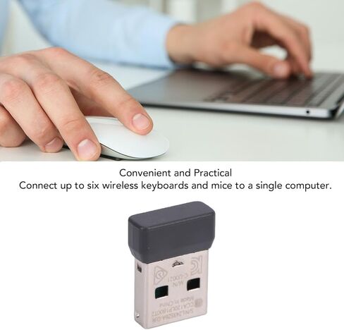 Vikye USB جهاز استقبال لاسلكي دونجل، محول نسخ احتياطي متعدد الأجهزة بطول 33 قدم يربط ما يصل إلى 6 أجهزة بواجهة واحدة، لفأرة لوحة المفاتيح in Kuwait