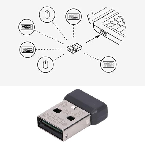 Vikye USB جهاز استقبال لاسلكي دونجل، محول نسخ احتياطي متعدد الأجهزة بطول 33 قدم يربط ما يصل إلى 6 أجهزة بواجهة واحدة، لفأرة لوحة المفاتيح in Kuwait
