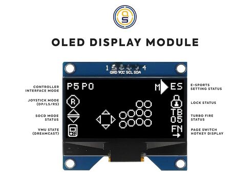 مجموعة شاشة OLED لـ raspberry pi متوافقة مع لوحة Brook Ultimate وRetro Board in Kuwait