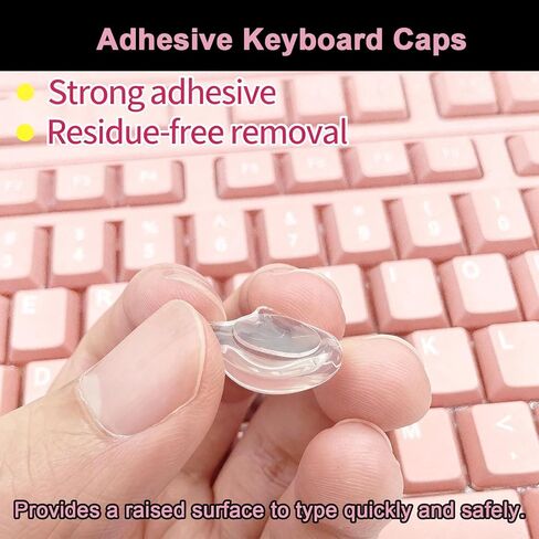 80pcs Keyboard for Long Nails, with 100pcs Double-Sided Tape, Protective Long Nail Keyboard Stickers, Reusable Keyboard Bubbles for Long Nails, Universal Fit for Laptop, PC, MacBook Desktop Use in Kuwait