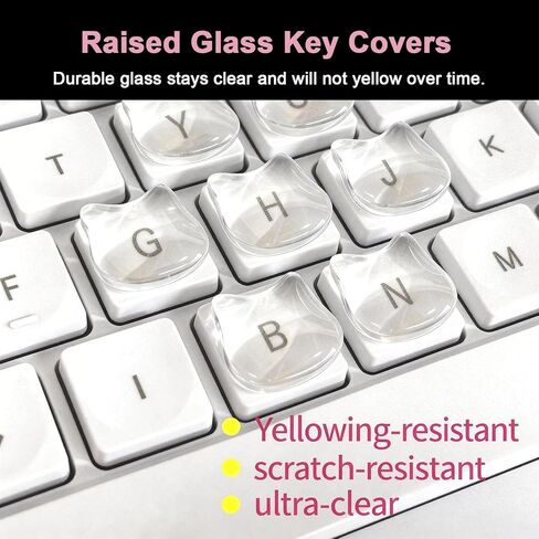 80pcs Keyboard for Long Nails, with 100pcs Double-Sided Tape, Protective Long Nail Keyboard Stickers, Reusable Keyboard Bubbles for Long Nails, Universal Fit for Laptop, PC, MacBook Desktop Use in Kuwait