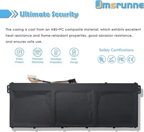 48Wh AP18C4K Laptop Battery Replacement for Acer Aspire 5 A515-44 A515-43 A515-44G A515-43G Spin 3 SP314-54N SP314-54N-54XS A515-43-R057 A515-43G-R05T A515-44G-R26L A515-43G-R1SJ 11.4V in Kuwait