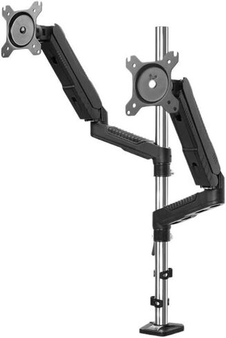 Ergonomic Full Motion Dual Monitor Arm Desk Mount,15-27Inch Dual Monitor Mount with C-Clamp and 75/100Mm, Max 14.3 Lbs Each Arm Monitors Arm,70cm in Kuwait