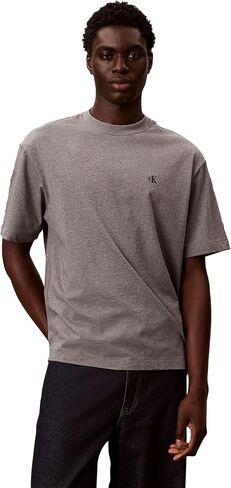 Calvin Klein Men's Relaxed Fit Monogram Logo Crewneck T-Shirt in Kuwait